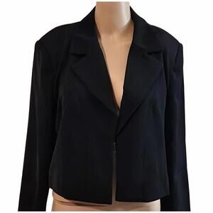 Dee Ocleppo Women's Black Alice Outerwear Blazer Jacket Work Classy Top Size 12